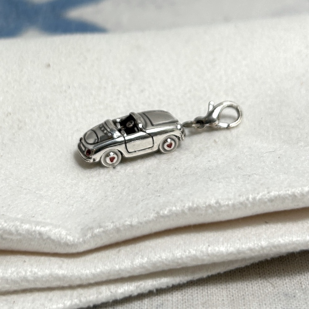 Brighton Speedster Convertible Car Charm Hook on Silver Plated Lobster Hook